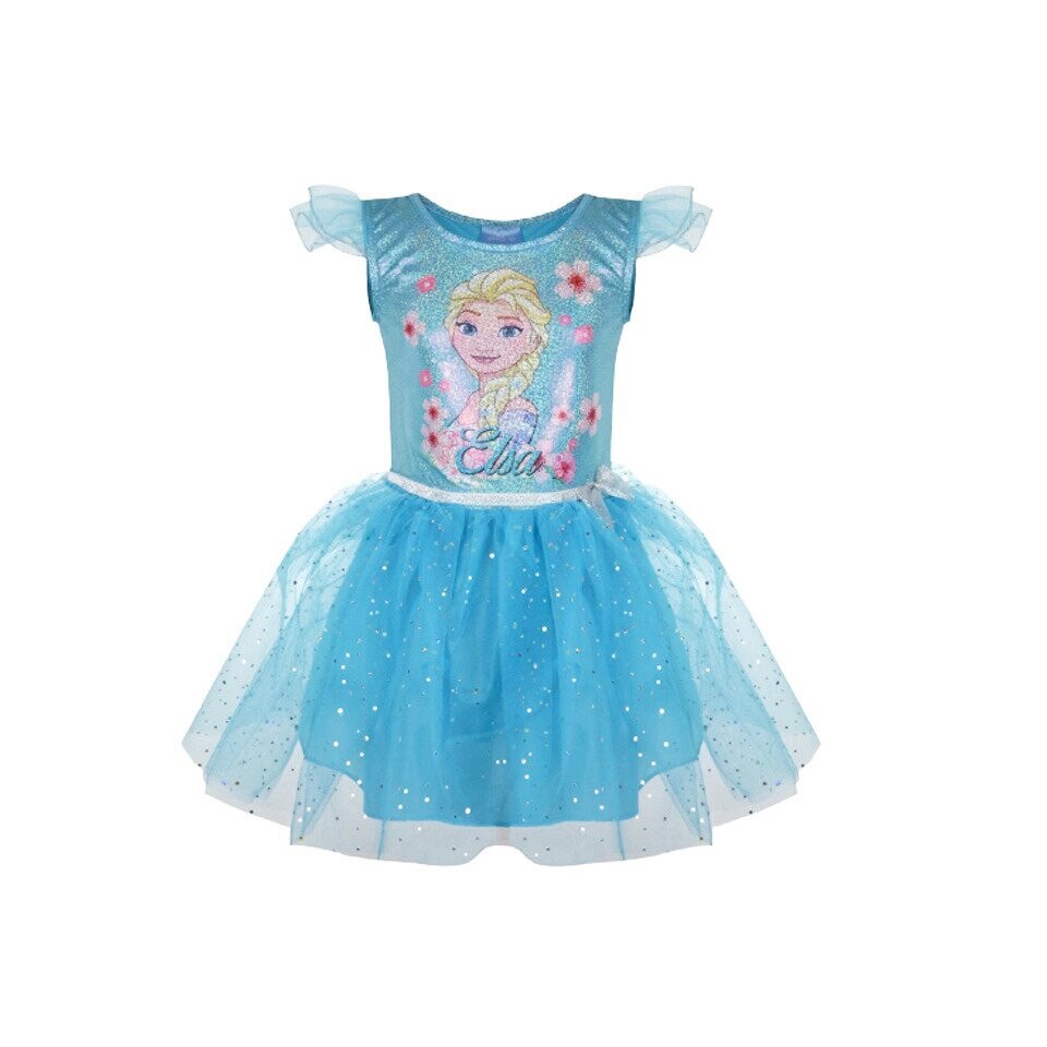 Rochie tutu Elsa, albastra cu sclipici